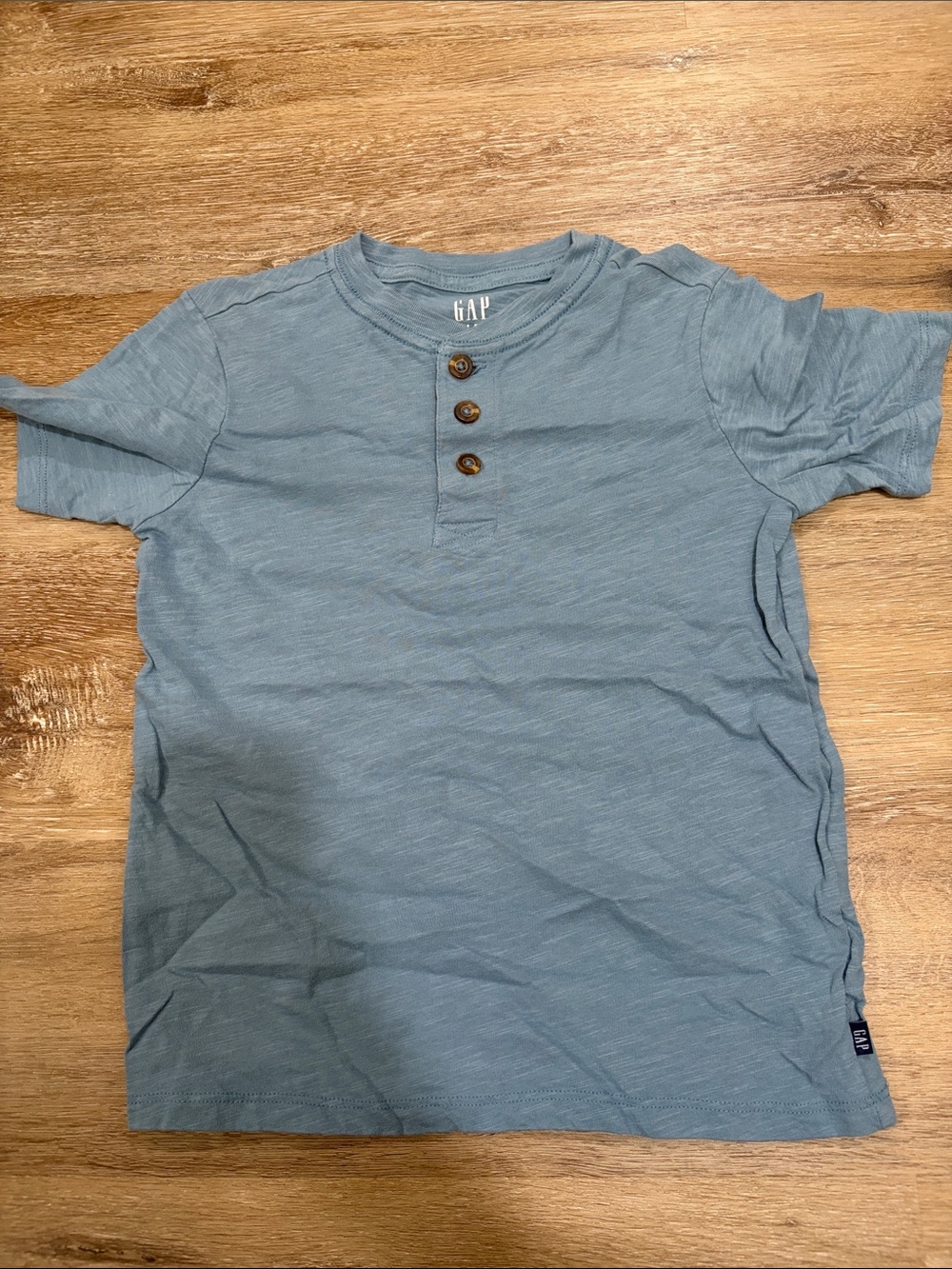 GAP Boys Short Sleeve Henley Tee - Light Blue
